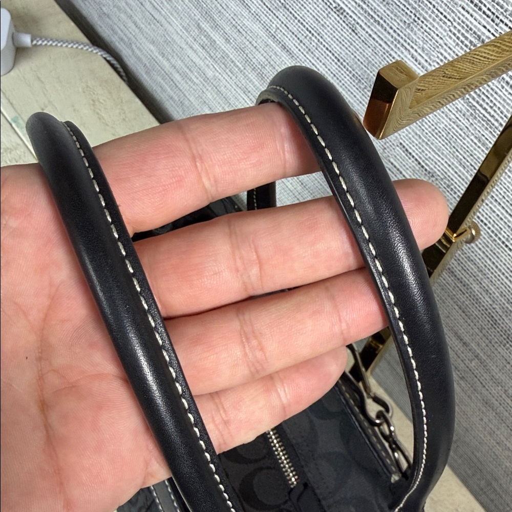 Coach Hamilton Black Signature Canvas Satchel - Picture 14 of 14